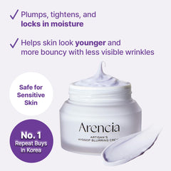 ARENCIA Hyssop Blurring Cream night application for overnight nourishment