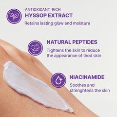 ARENCIA Hyssop Blurring Cream swatch shows smooth texture and glow