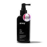 Arey To The Root Serum bottle on a clean surface, lightweight scalp treatment for healthier roots.