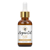 Argan Cosmetics Argan Oil bottle pour showing lightweight hydration for skin and hair.