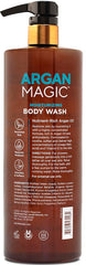 Argan Magic Cleansing Body Wash bottle side—premium oils for healthy, moisturized skin.