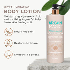 Argan Magic non-greasy, fast-absorbing texture shown on skin