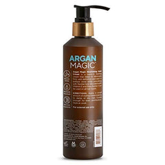 Argan Magic Nourishing Hair Cream ingredients highlight argan oil for hydration.