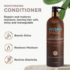 Argan Magic Shine Shampoo close-up showing rich cleansing lather.