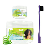 ARHGOAT Edge Control bottle closeup highlights aloe formula for durable, precise edge styling.