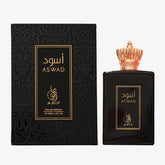 ARIF Aswad bottle front view showing premium packaging and long lasting scent