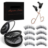 ARIOS magnetic eyelashes with applicator for quick, glue-free glamour.
