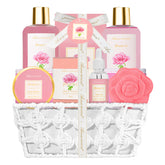 ArioseMonde gift basket for women displaying spa items for self-care rituals
