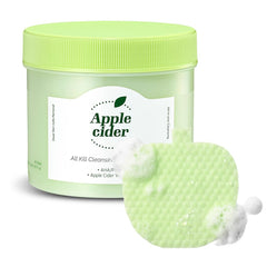 Ariul Apple Cider All Kill cleansing bubble pads box with dual pads for gentle cleansing and makeup removal.