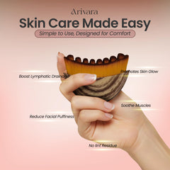 Arivara Jawline Definition Facial Brush helping define contours during routine.
