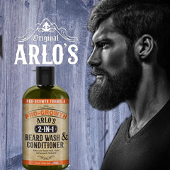 Arlo's Beard Wash lather closeup reveals rich foam for thorough cleansing.