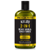 Arlo's Pro-Growth beard wash vanilla sandalwood bottle ready for use and hydration