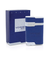 Armaf Voyage Blue bottle front, a bold fragrance for daily confidence.