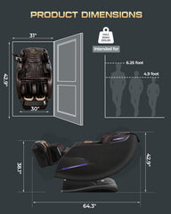 Armali 4D massage chair demonstrates full-body coverage along the spine.