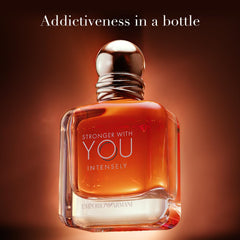 Armani Beauty Stronger With You Intensely travel-size 03oz; convenient for on-the-go testing.