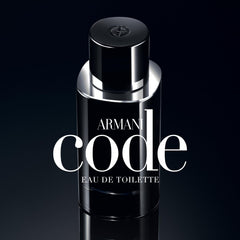 Armani Code EDT cedar-tonka base focus emphasizes warmth and lasting impression.