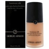 Armani Beauty Luminous Silk Foundation no-04-25 bottle closeup shows radiant, weightless coverage.
