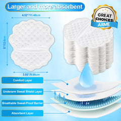 Arme Armpit Sweat Pads wider-absorbent offer broader coverage for all-day wear.