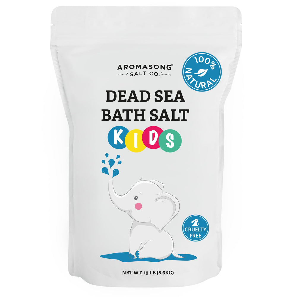 Aromasong Dead Sea Salt Kids Bath Soak 19lb bulk bag for gentle mineral soaking