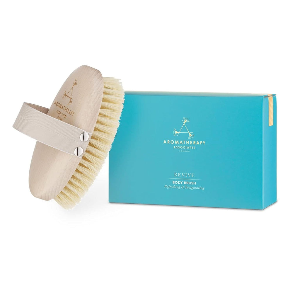 Aromatherapy Associates Revive Body Brush with natural dry bristles for gentle exfoliation.