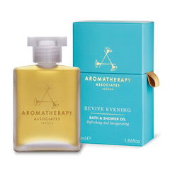 Aromatherapy Associates Revive Evening oil bottle for a hydrating bath ritual