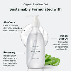 AROMATICA After-Sun-Relief-Cooling-Gel provides refreshing cooling on sun-exposed skin.