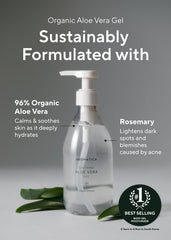 AROMATICA Aloe Vera Gel used for after sun care to cool skin instantly