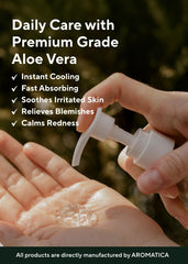 AROMATICA Aloe Vera Gel being used as a skin glide aid for beauty devices
