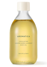 AROMATICA Circulating Body Oil bottle pour with juniper berry and ginger for relaxation