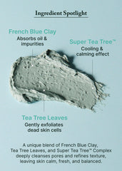 AROMATICA Clay mask being applied to illustrate pore cleansing action