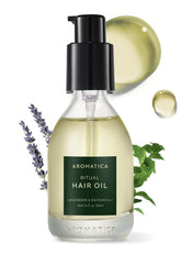 AROMATICA Ritual Lavender & Patchouli oil bottle for nourishing, radiant hair