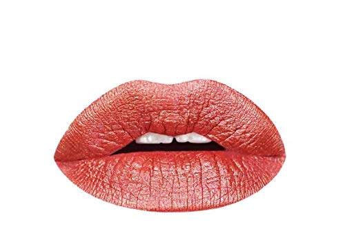 Aromi Copper Bliss lipstick tube with copper bronze metallic finish for a bold look