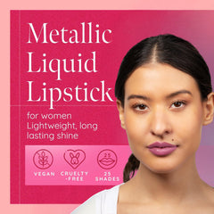 Aromi Metallic Matte finish close-up reveals bold pigment and subtle shine.