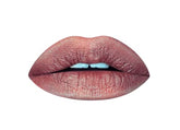 Aromi Tan Metallic Lipstick Sepia Bronze pout with shimmering finish.