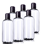 Aromine 8oz Boston Round bottle with disc cap, sturdy travel-ready container.