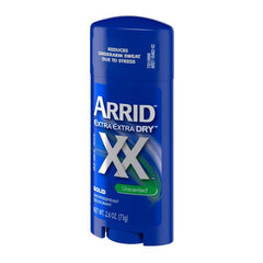 Arrid XX 2.6oz stick size travel-friendly for quick underarm refresh.