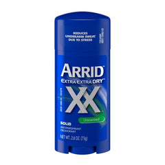 Arrid XX Extra Dry Solid stick application closeup for moisture protection.