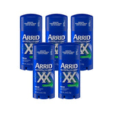 Arrid XX Extra Dry Solid unscented 2.6 oz pack5 for long-lasting dryness.