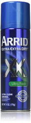 Arrid XX Ultra Clear spray bottle for all-day freshness with a clean, residue-free finish.