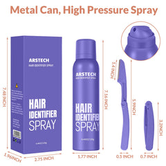 Arstech hair identifier spray for face highlights fine facial hair with clarity.