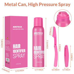 Arstech hair identifier spray on face reveals tiny hairs for smoother results.