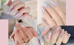 Artdone chrome powder fine particles ideal for light gel nails and subtle color enhancement.