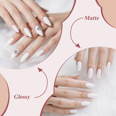 Artdone nail polish white gel swatch showing versatile shade
