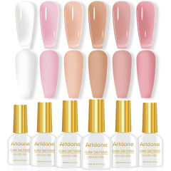 Artdone Sheer Gel Nail Polish Set bottle close-up with translucent jelly colors for gradients
