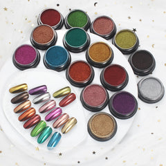 Artdone silver nail powder jar for bright chrome shine.