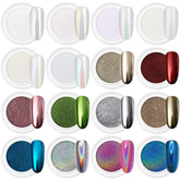 Artdone white pearl chrome nail powder delivers a delicate mirror shine on nails.