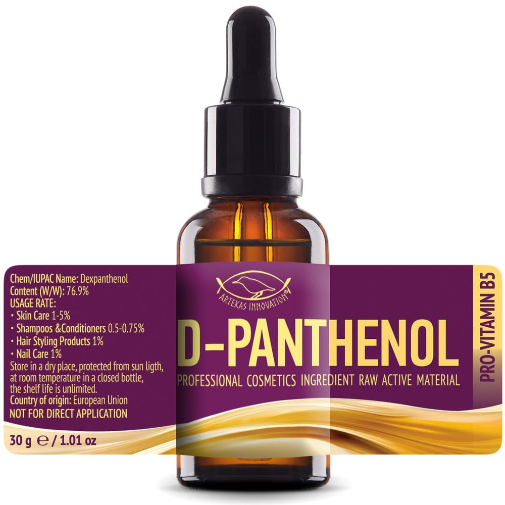 Artekas Innovation D-PANTHENOL bottle for premium DIY cosmetic blends.