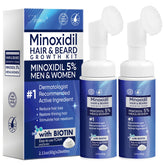 Artimore 5% Minoxidil Foam applied on scalp and beard for regrowth potential.