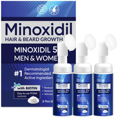 Artimore 5% Minoxidil Foam bottle ready for daily application to support hair growth.