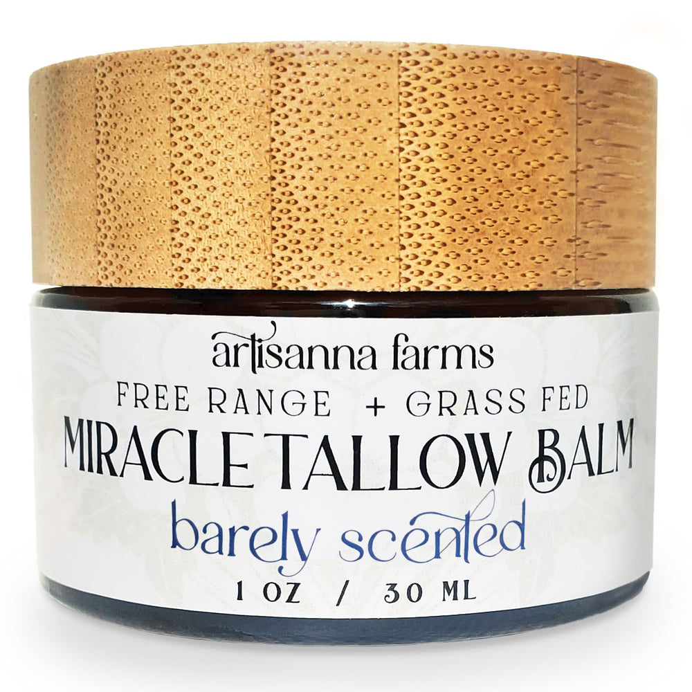 Artisanna Farms Miracle Tallow Balm jar for deep hydration and soft skin